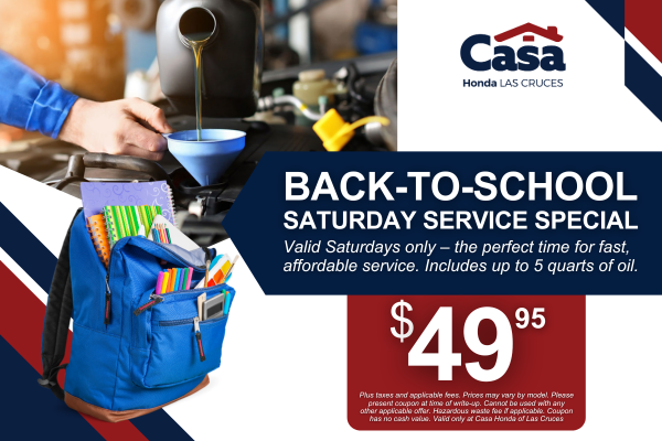 BACK-TO-SCHOOL
SATURDAY SERVICE SPECIAL