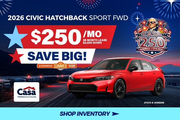 New 2026 Honda Civic Hatchback Sport FWD