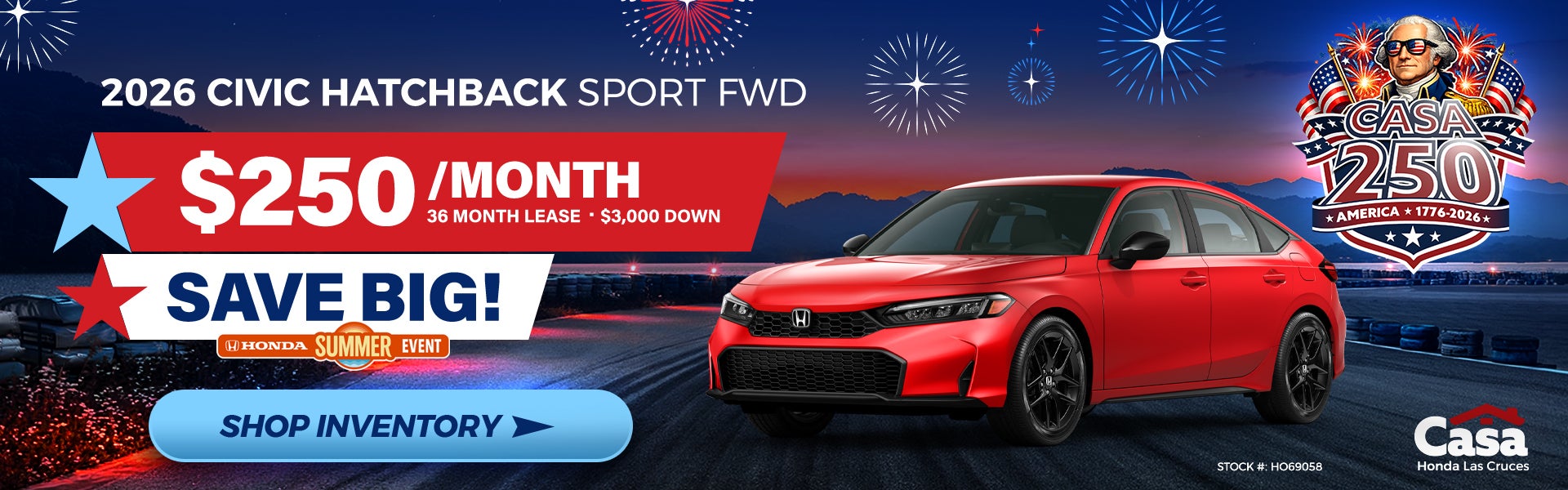 New 2026 Honda Civic Hatchback Sport FWD